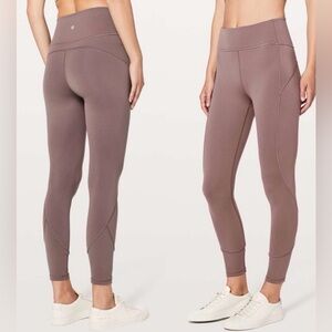 LULULEMON In Movement 7/8 Tight Everlux 25” Antique Bark.. Size:10